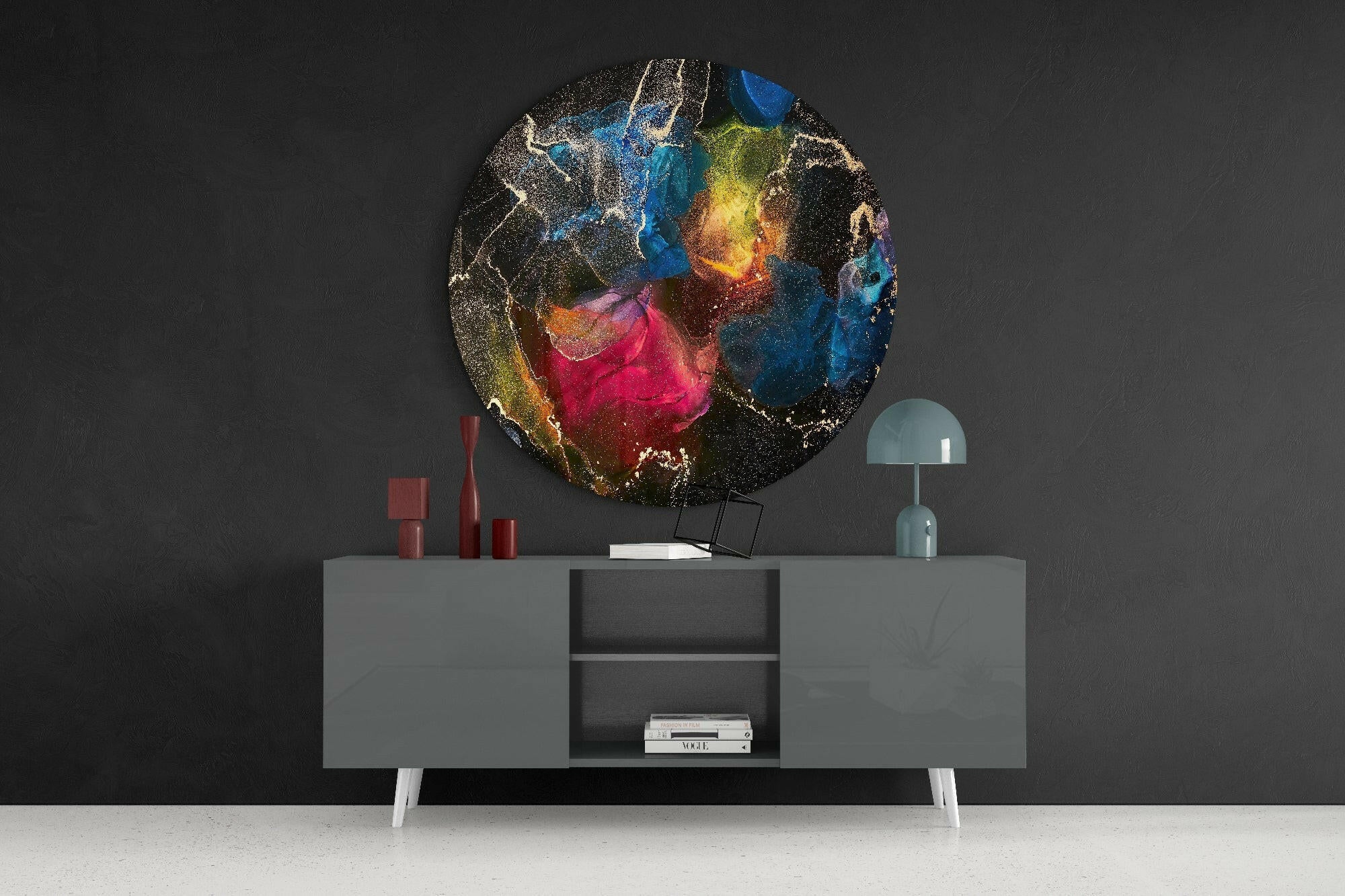 Color Explosion Glass Wall Art.