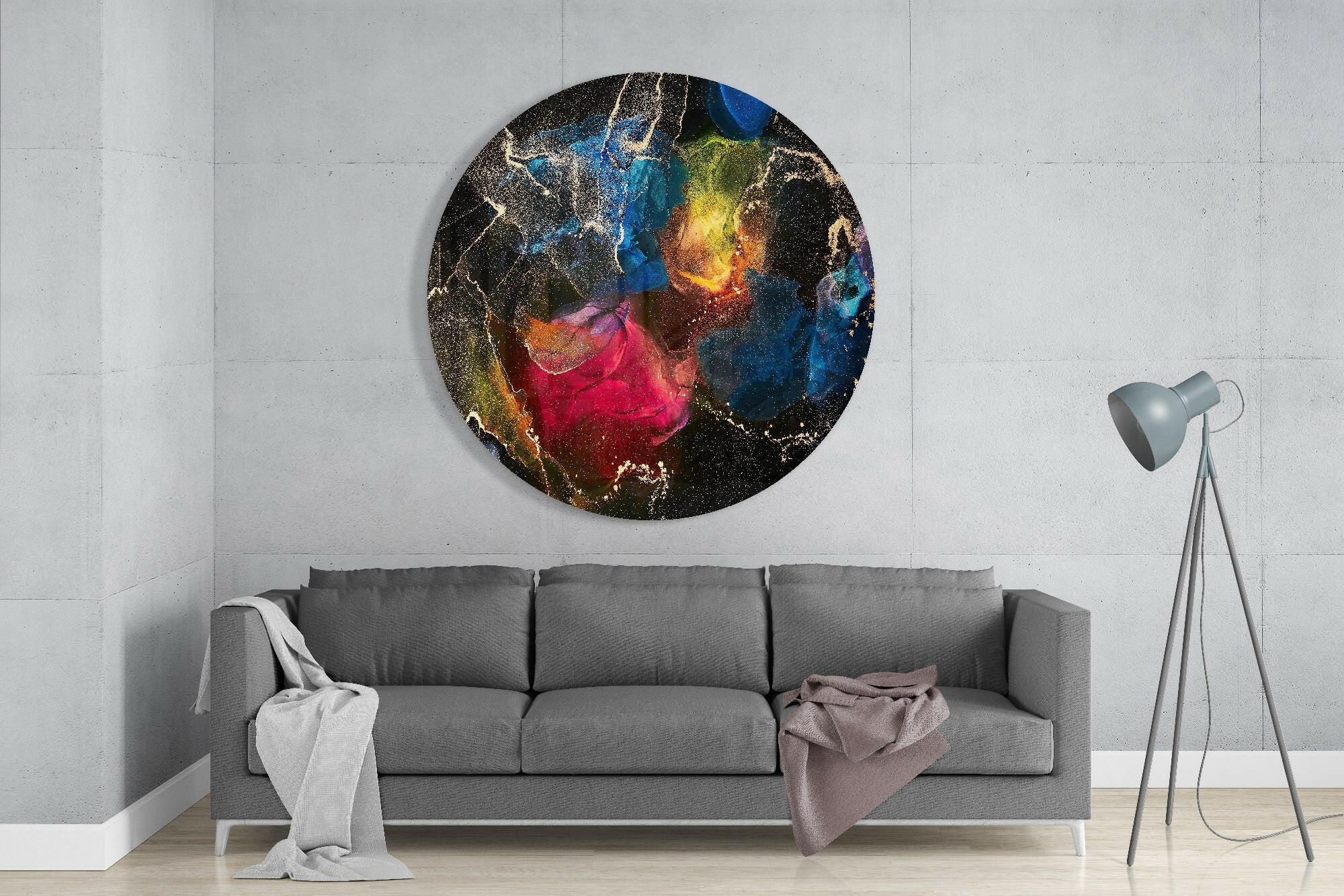 Color Explosion Glass Wall Art.