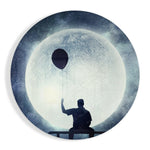 Full Moon Glass Wall Art.