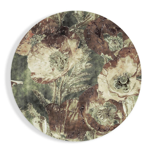 Abstract Flower Glass Wall Art.
