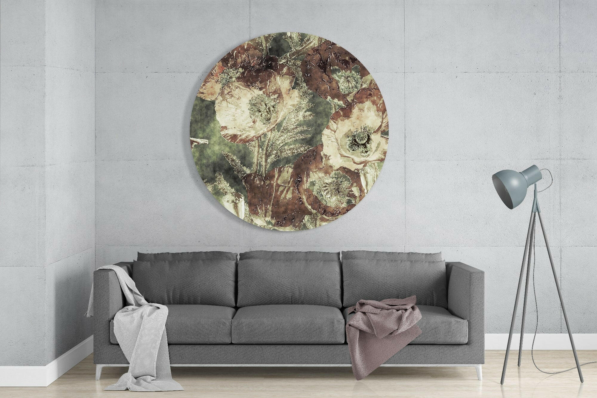 Abstract Flower Glass Wall Art.