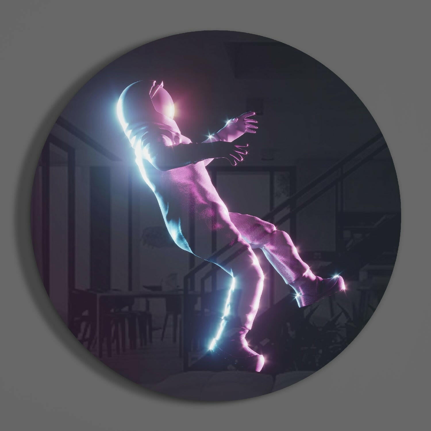 Astronaut Glass Wall Art.