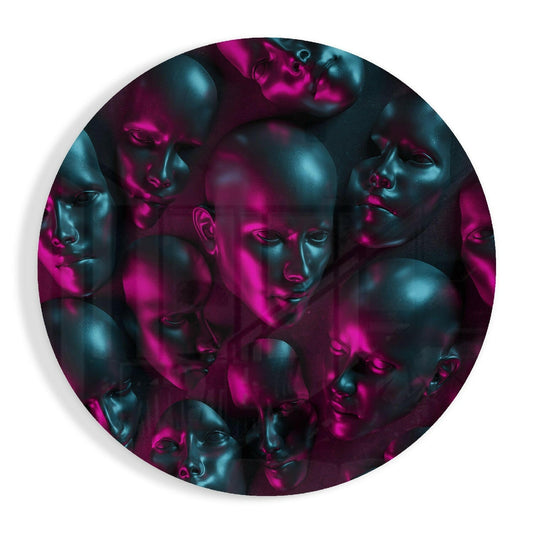 Faces Glass Wall Art.