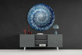 Blue Splash Glass Wall Art.