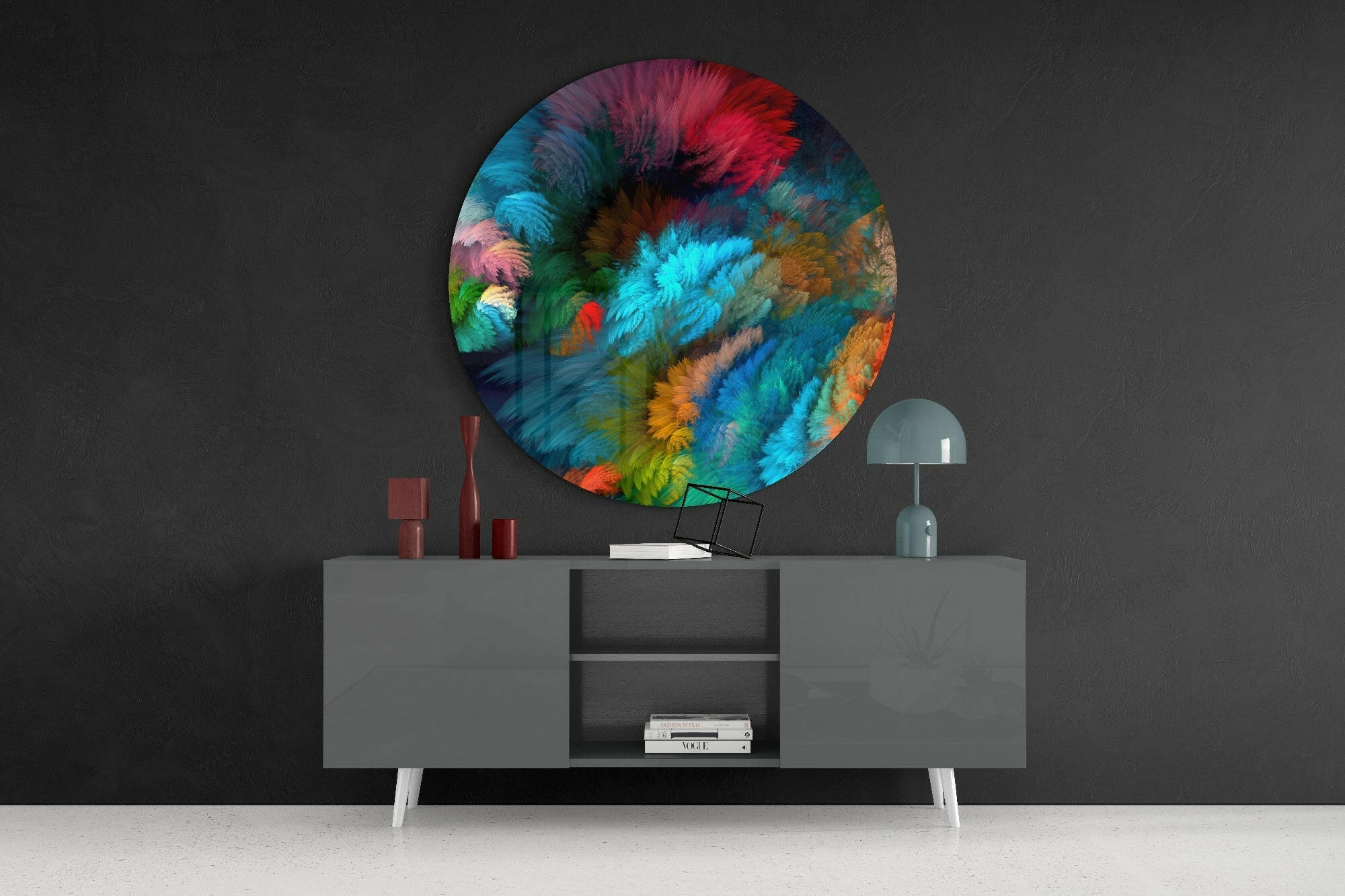 Color Explosion Glass Wall Art.