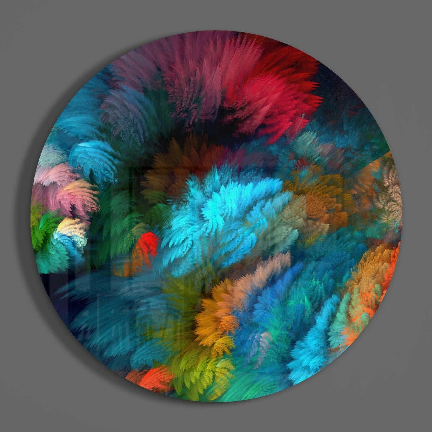 Color Explosion Glass Wall Art.