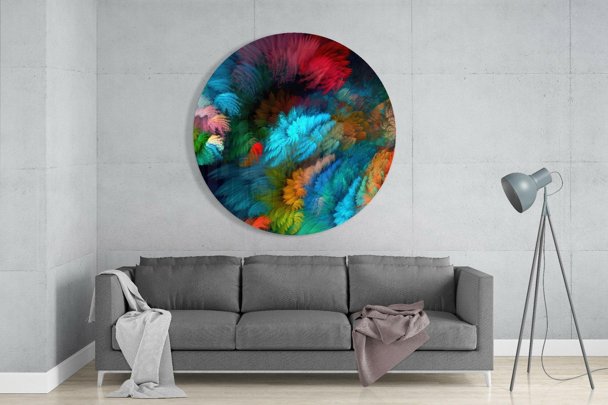 Color Explosion Glass Wall Art.