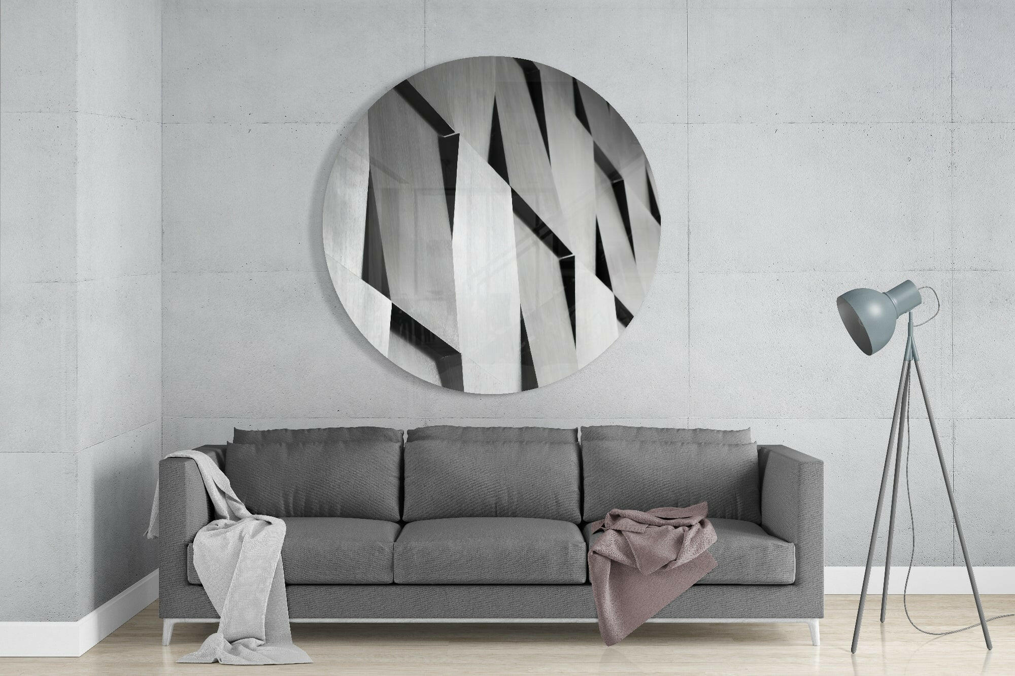 Abstract Glass Wall Art.