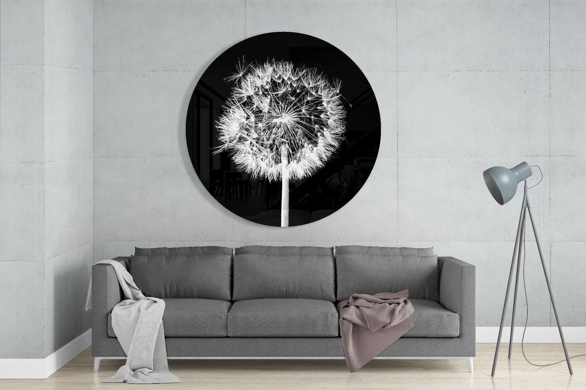 Dandelion Glass Wall Art.