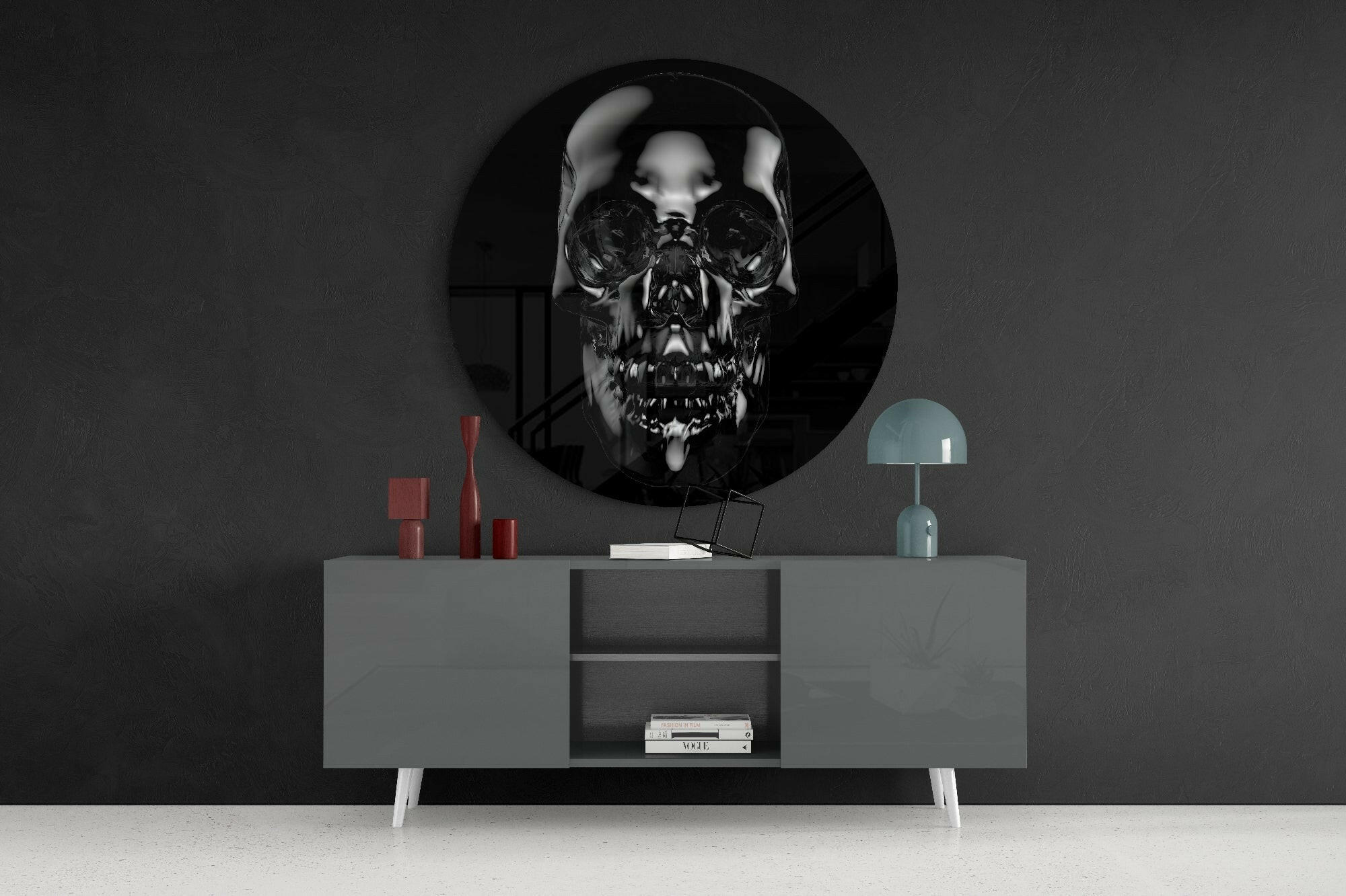 Skull Glass Wall Art.