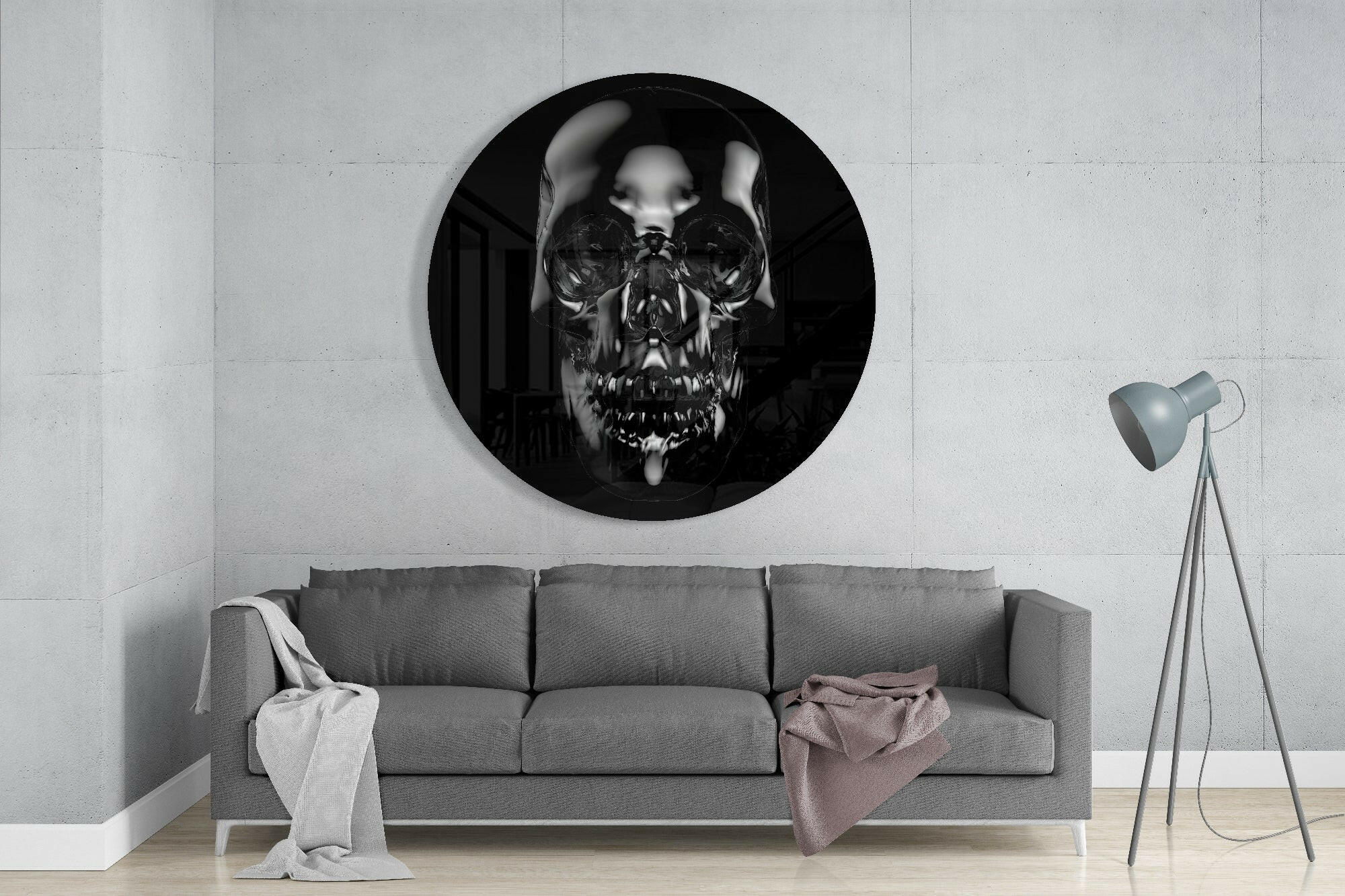 Skull Glass Wall Art.