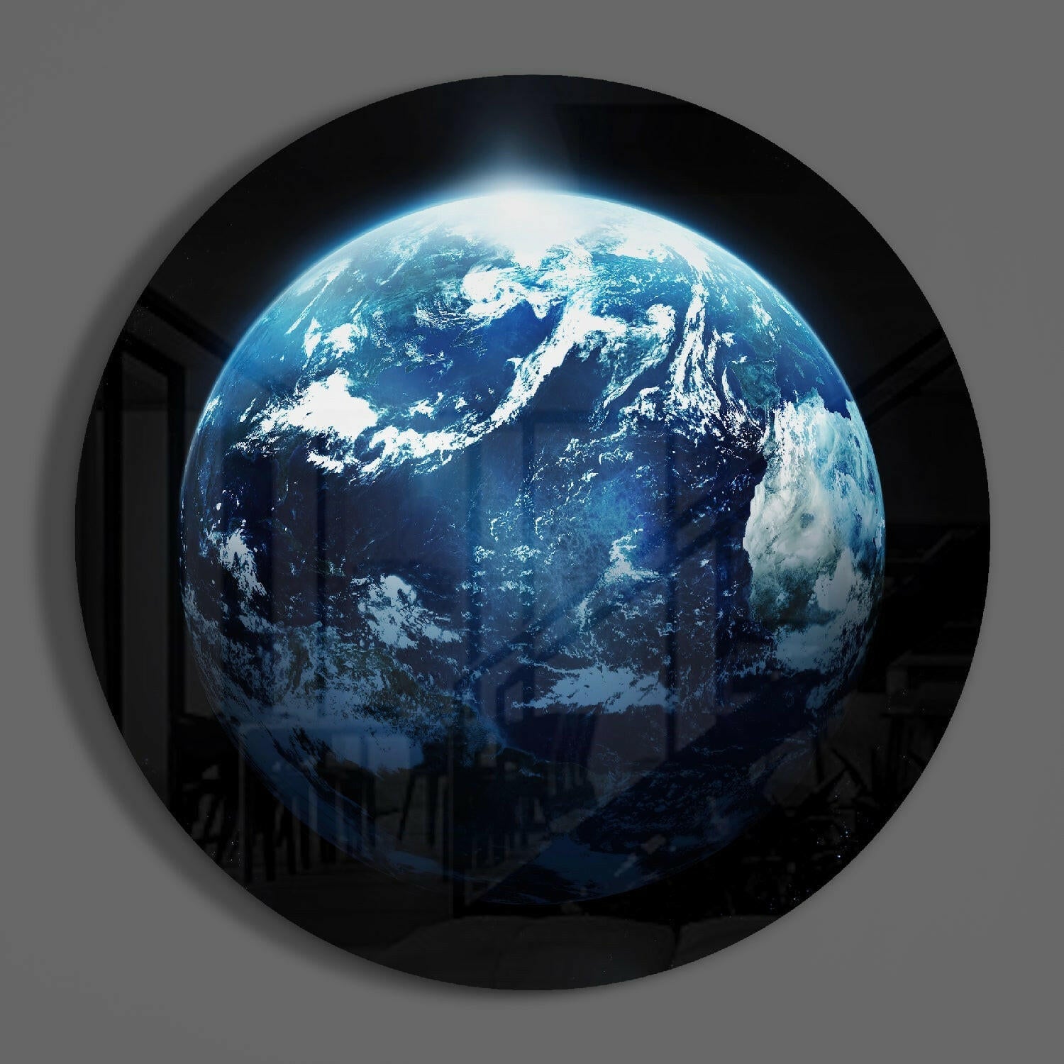 World Glass Wall Art.