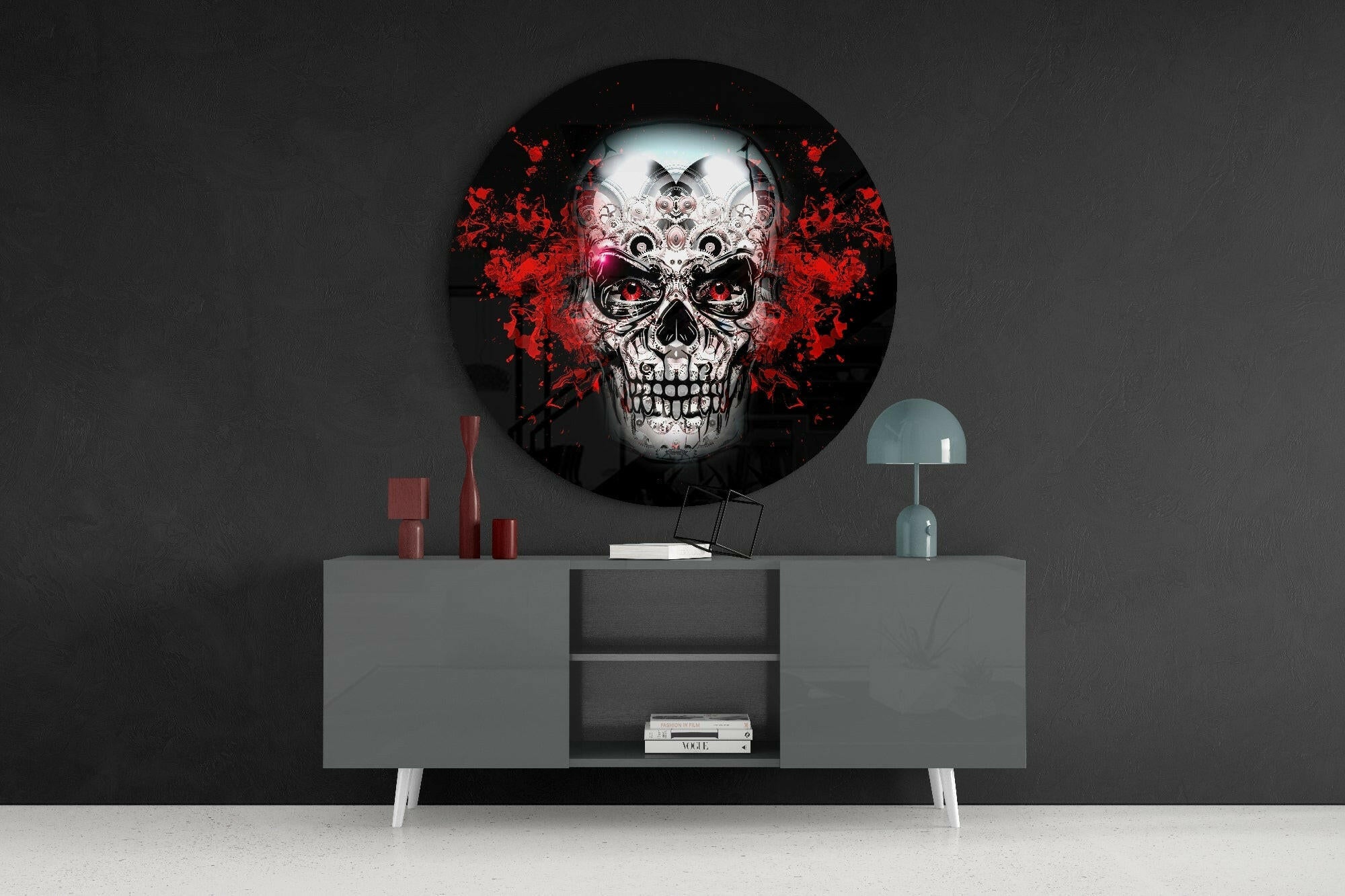 Skull Glass Wall Art.