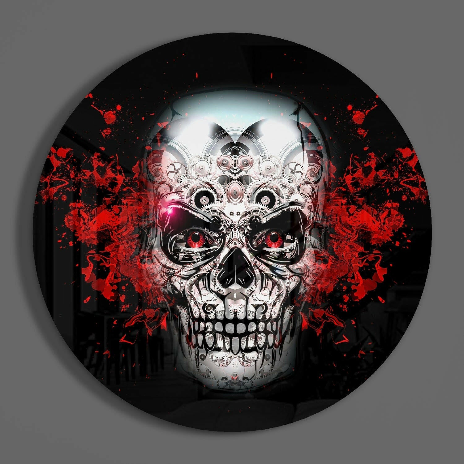 Skull Glass Wall Art.