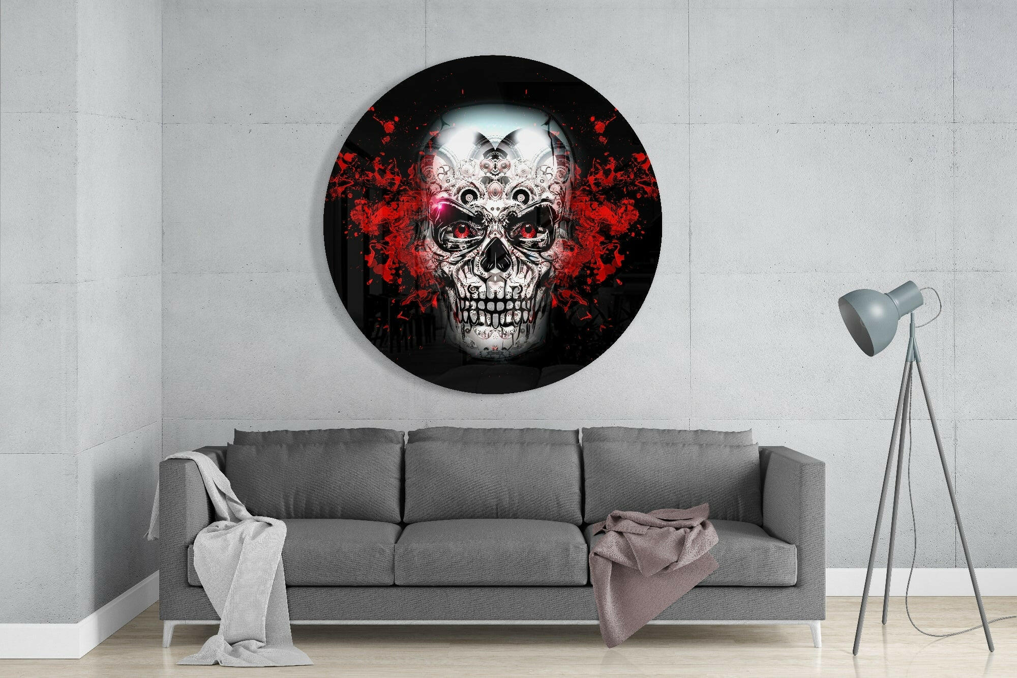 Skull Glass Wall Art.
