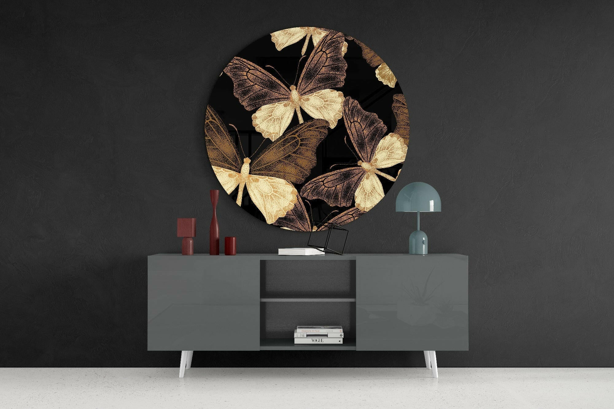 Butterflies Glass Wall Art.