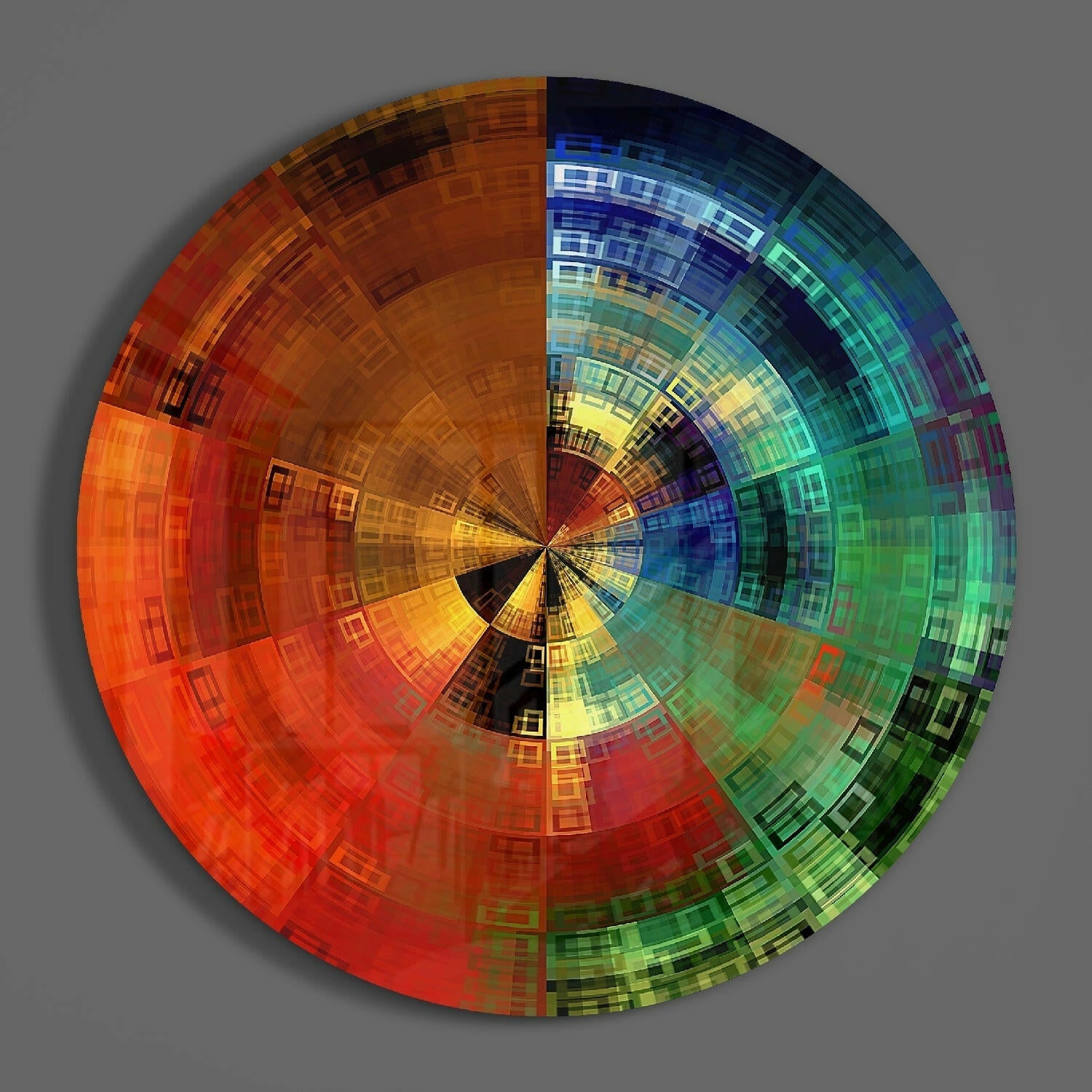 Color Wheel Glass Wall Art.