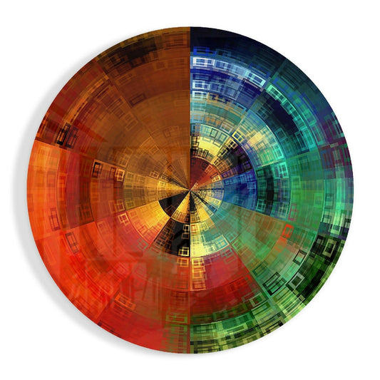 Color Wheel Glass Wall Art.