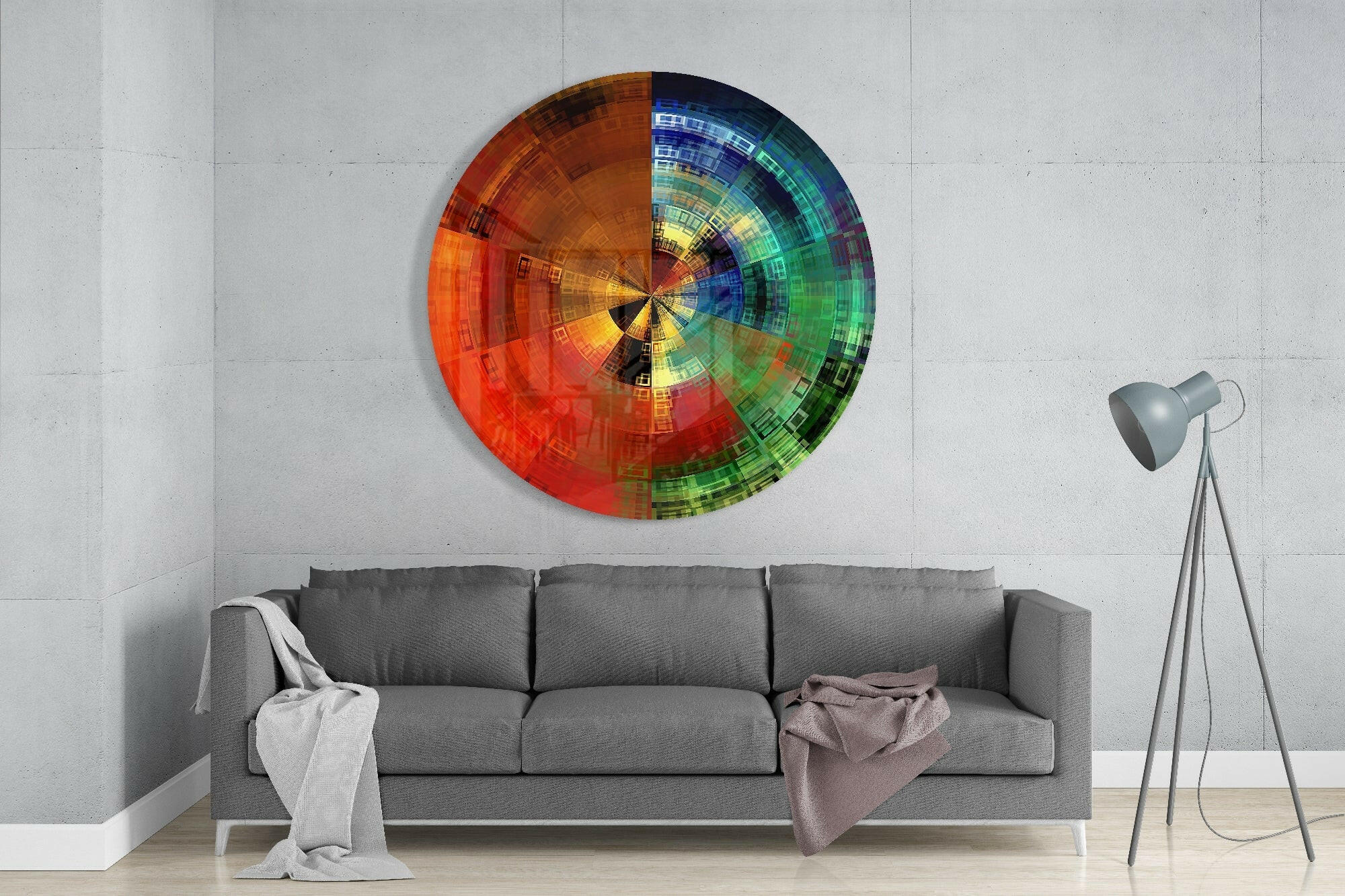 Color Wheel Glass Wall Art.