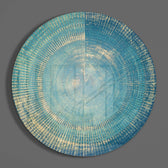 Blue Splash Glass Wall Art.