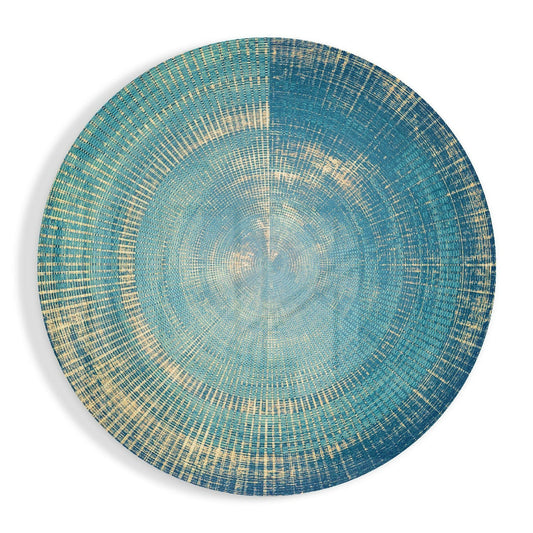 Blue Splash Glass Wall Art.