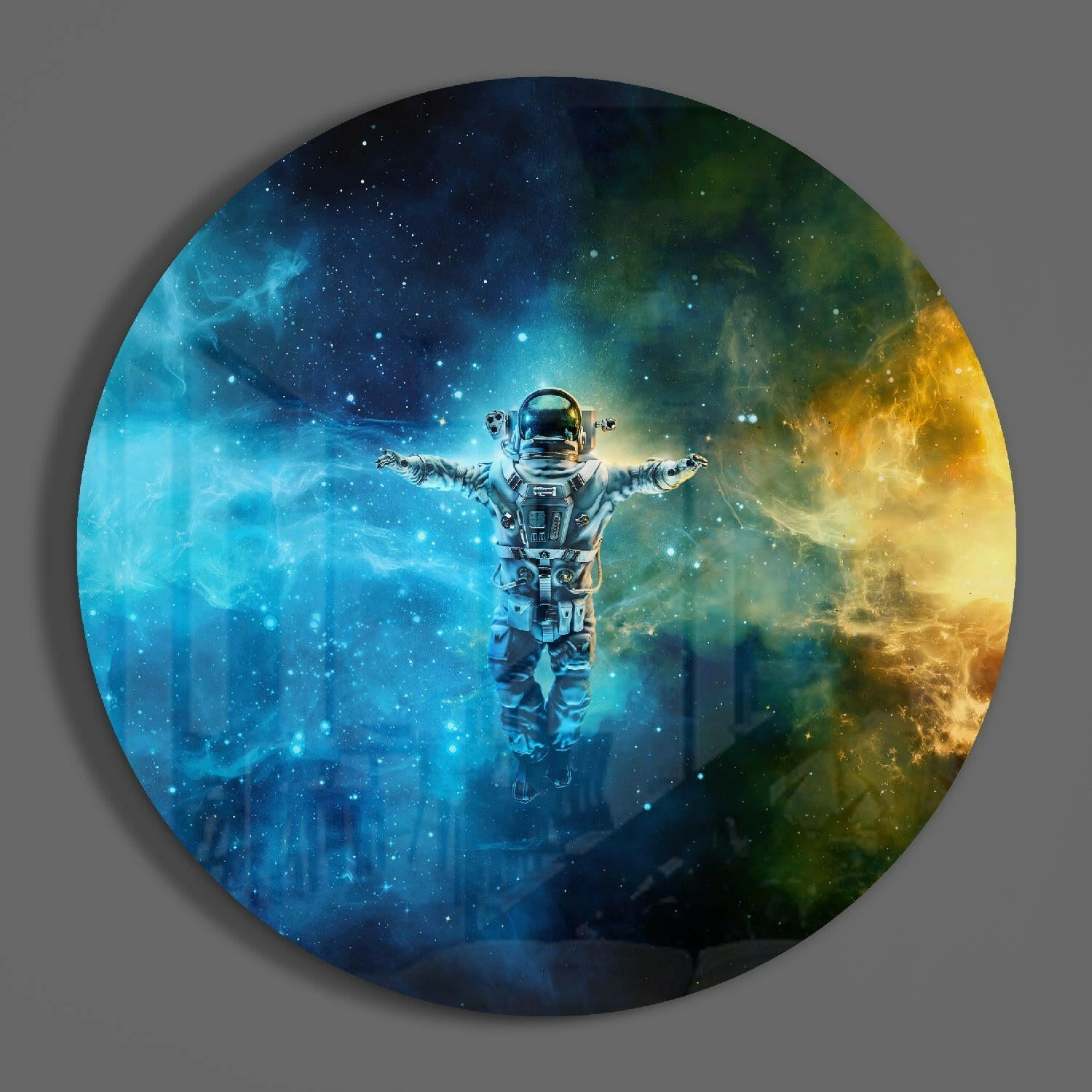 Astronaut Glass Wall Art.