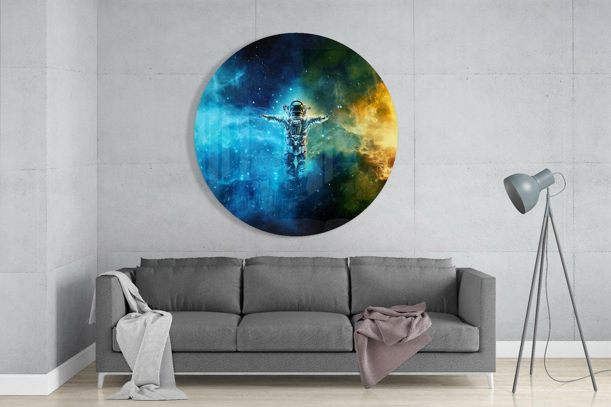 Astronaut Glass Wall Art.