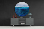 Blue Tones Glass Wall Art.