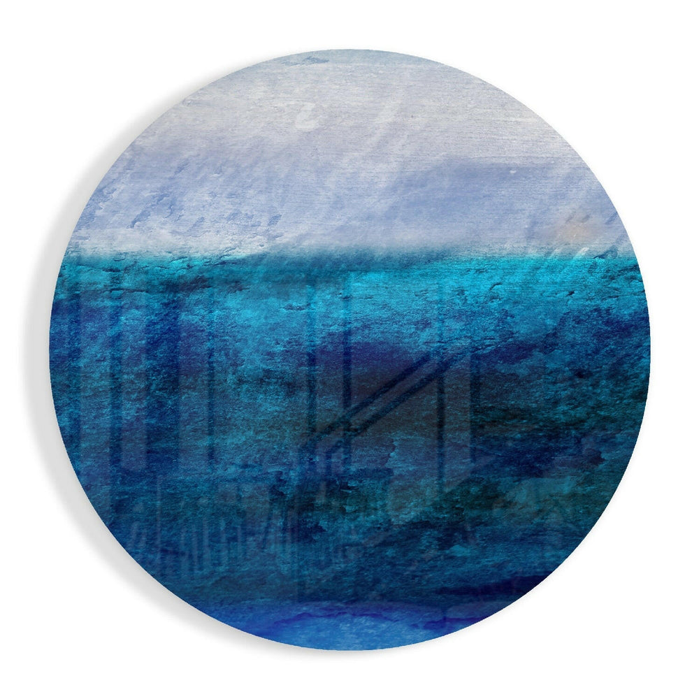 Blue Tones Glass Wall Art.