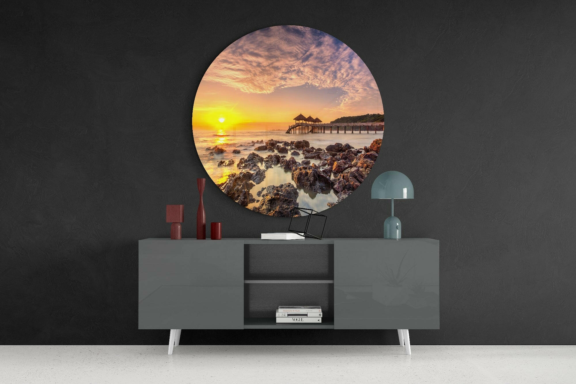 Sunrise Glass Wall Art.