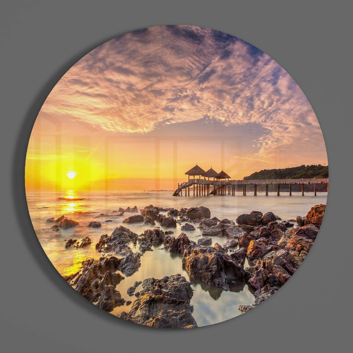 Sunrise Glass Wall Art.