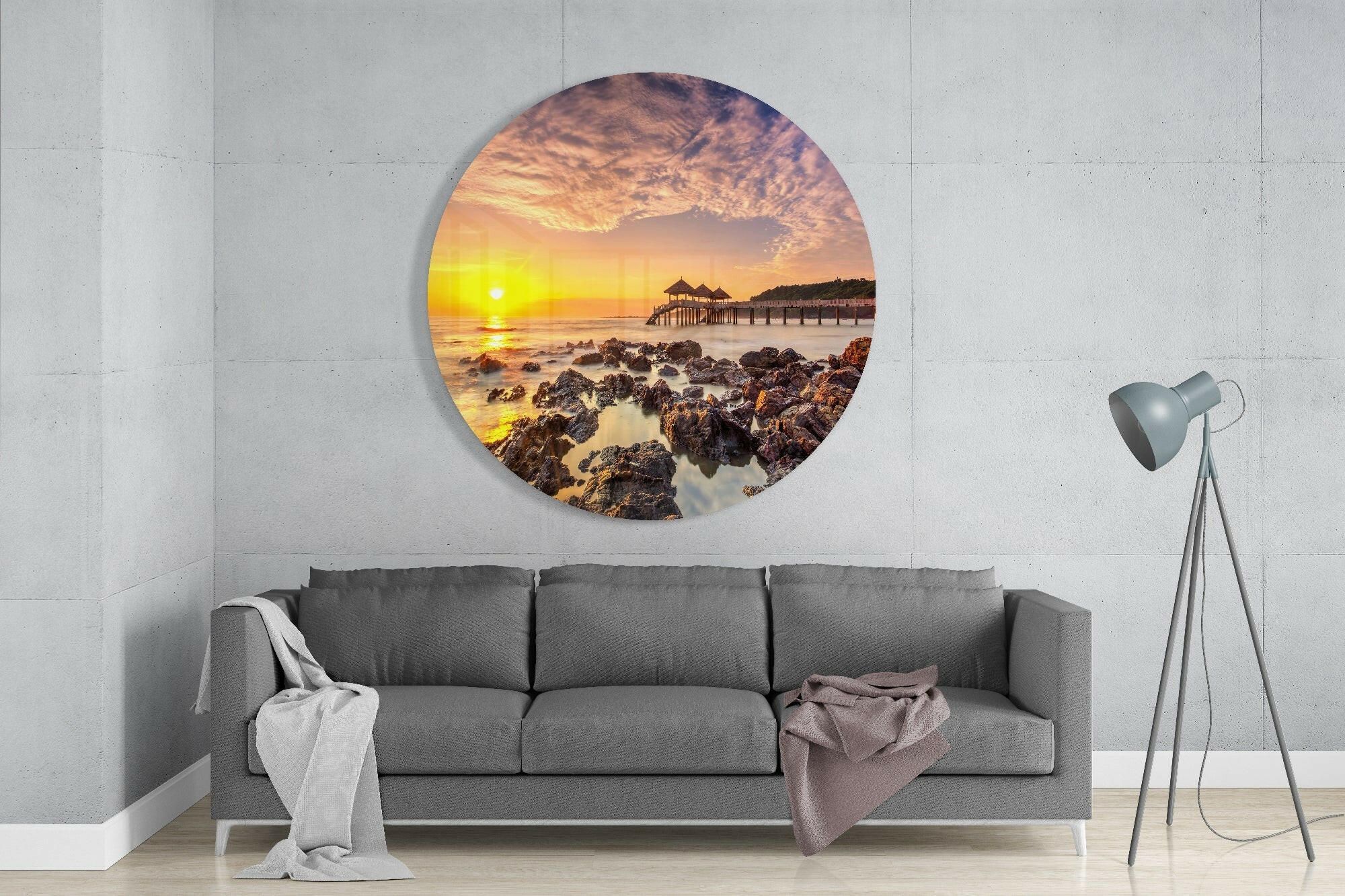 Sunrise Glass Wall Art.