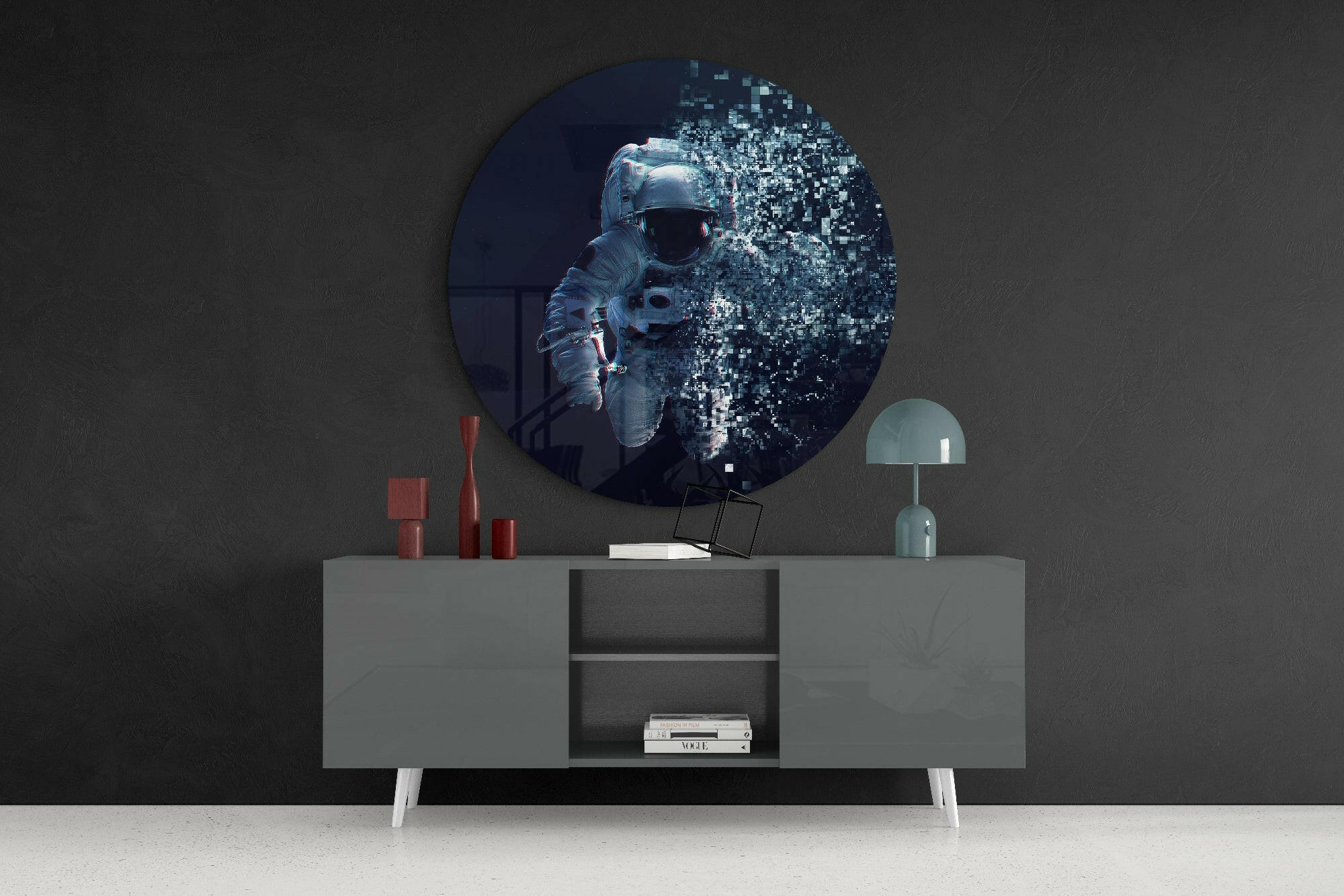 Astronaut Glass Wall Art.