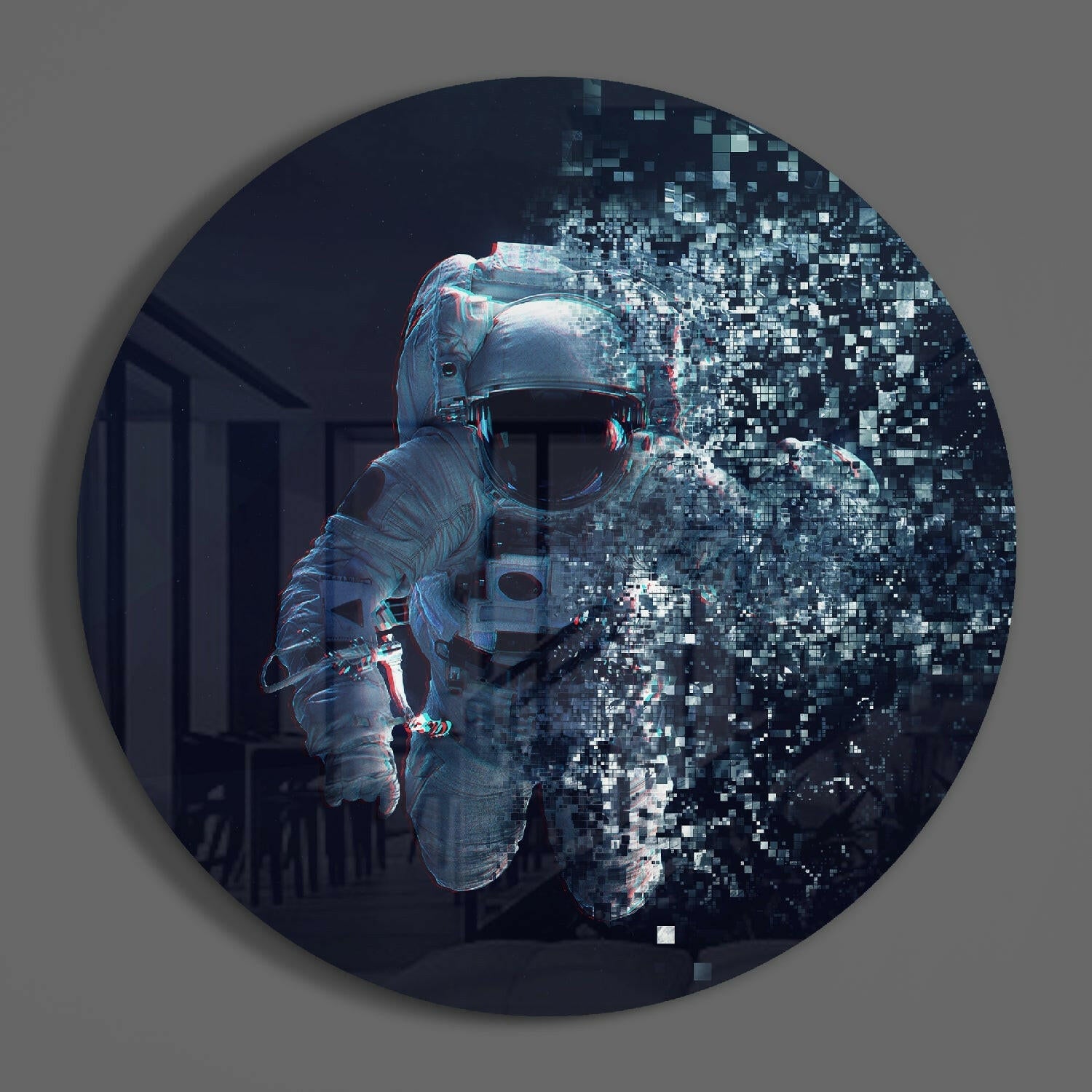 Astronaut Glass Wall Art.