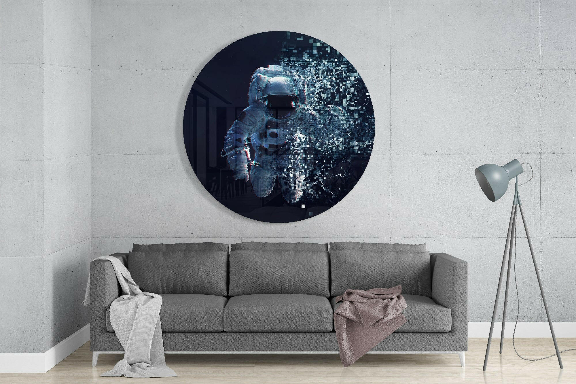Astronaut Glass Wall Art.