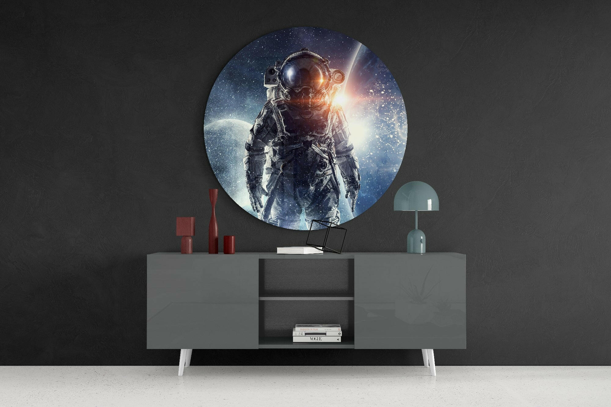 Astronaut Glass Wall Art.