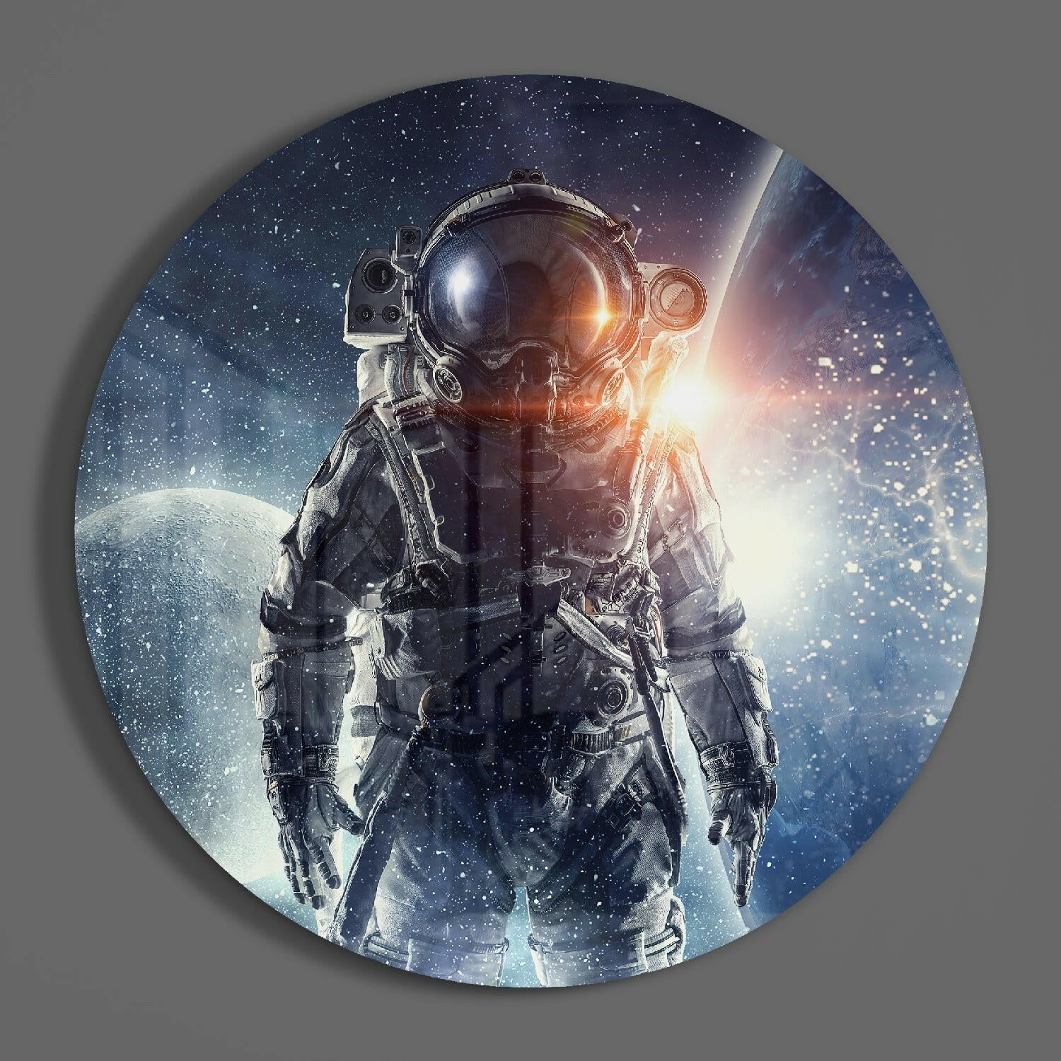 Astronaut Glass Wall Art.