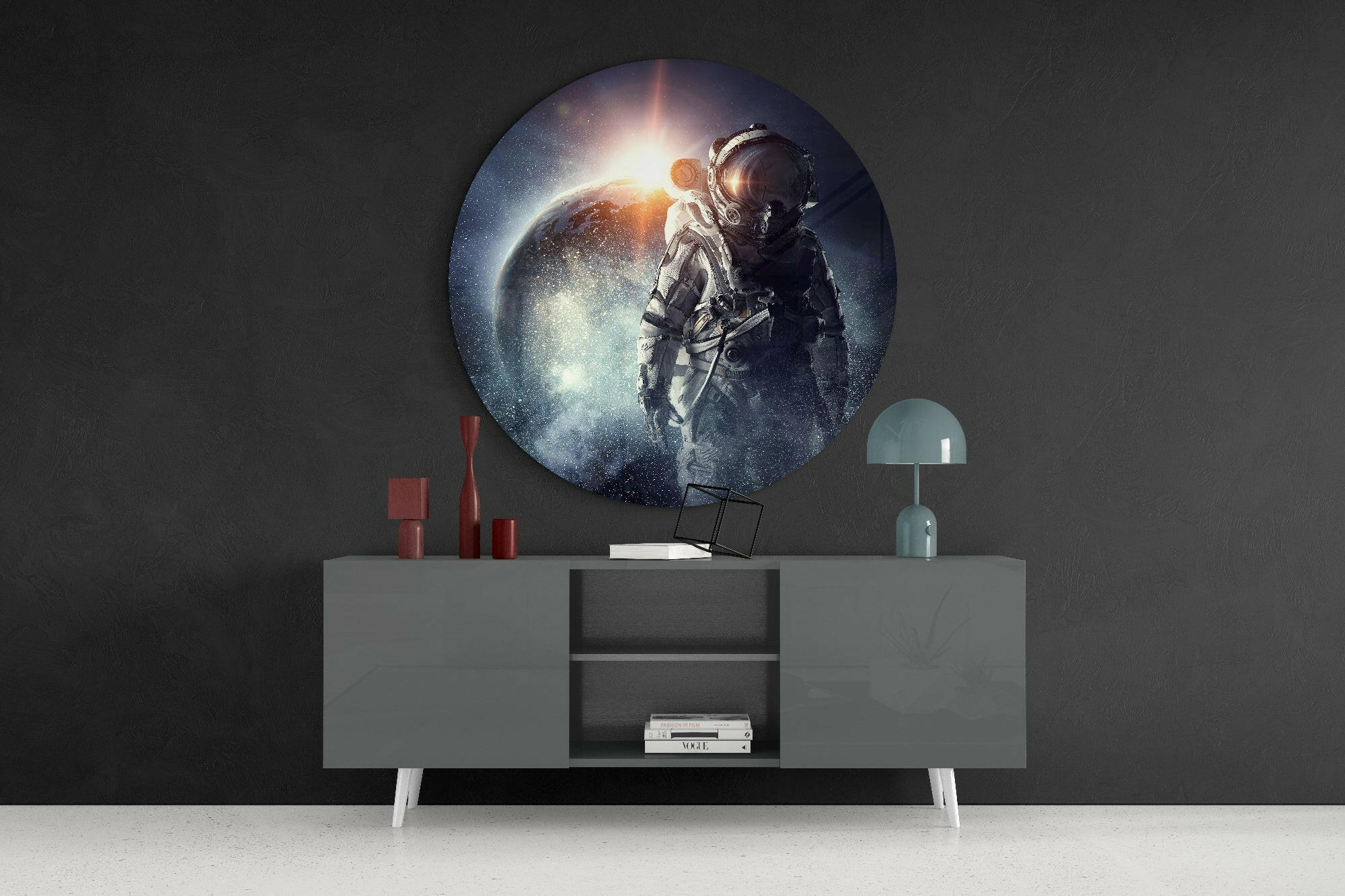 Astronaut Glass Wall Art.