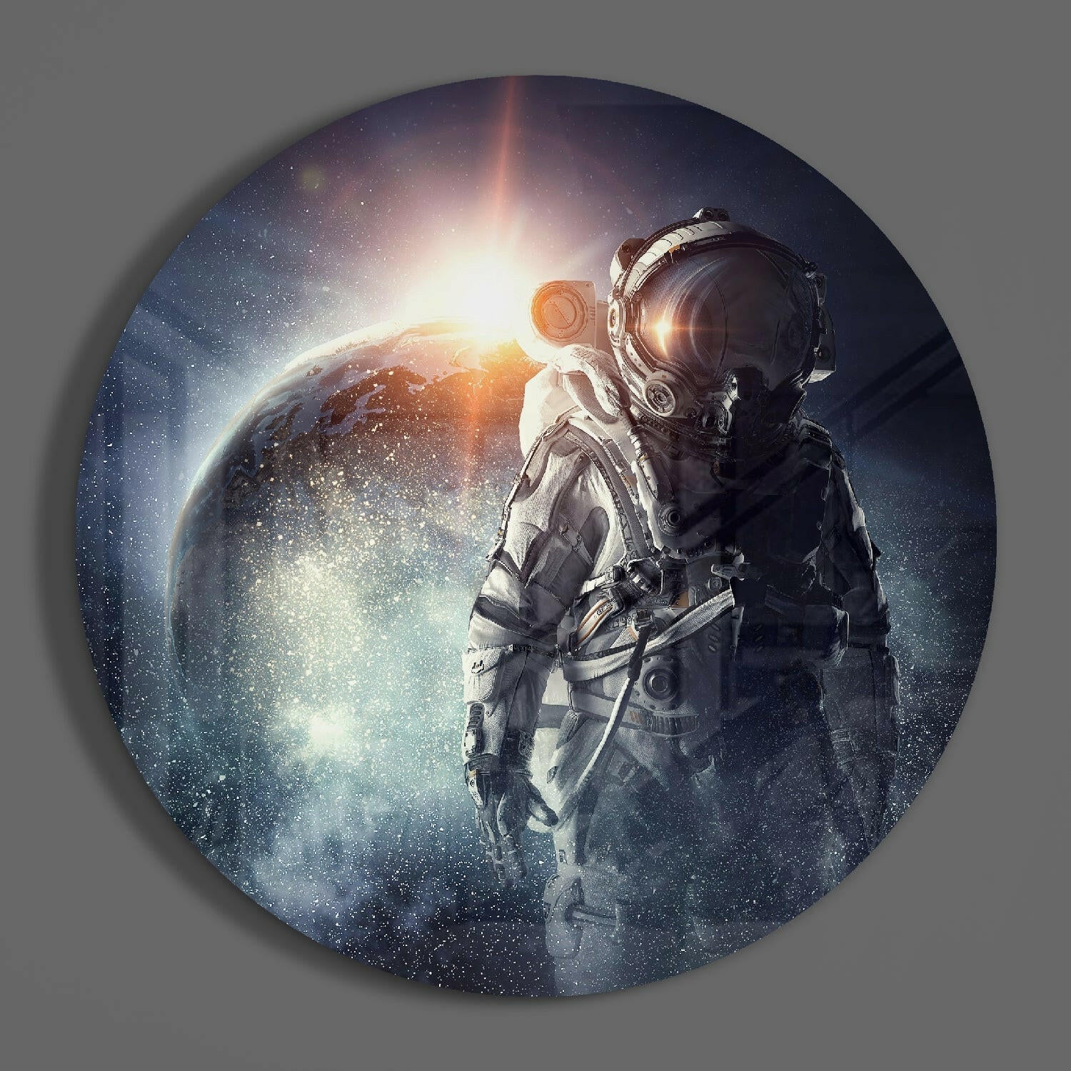 Astronaut Glass Wall Art.