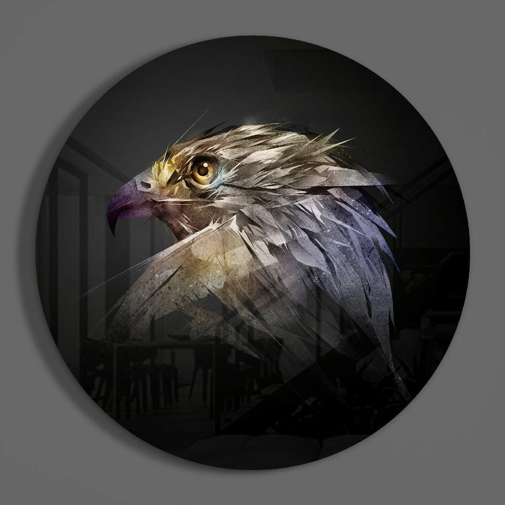 Falcon Glass Wall Art.