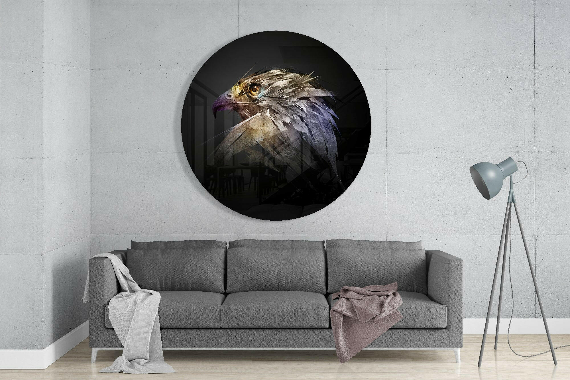 Falcon Glass Wall Art.
