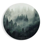 Foggy Forest Glass Wall Art.