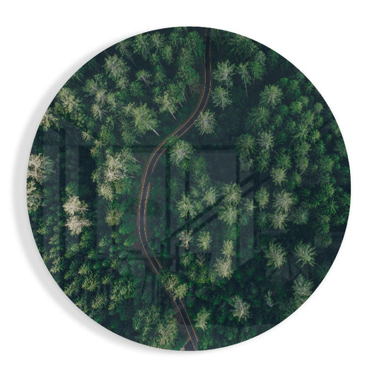 Green Forest Glass Wall Art.
