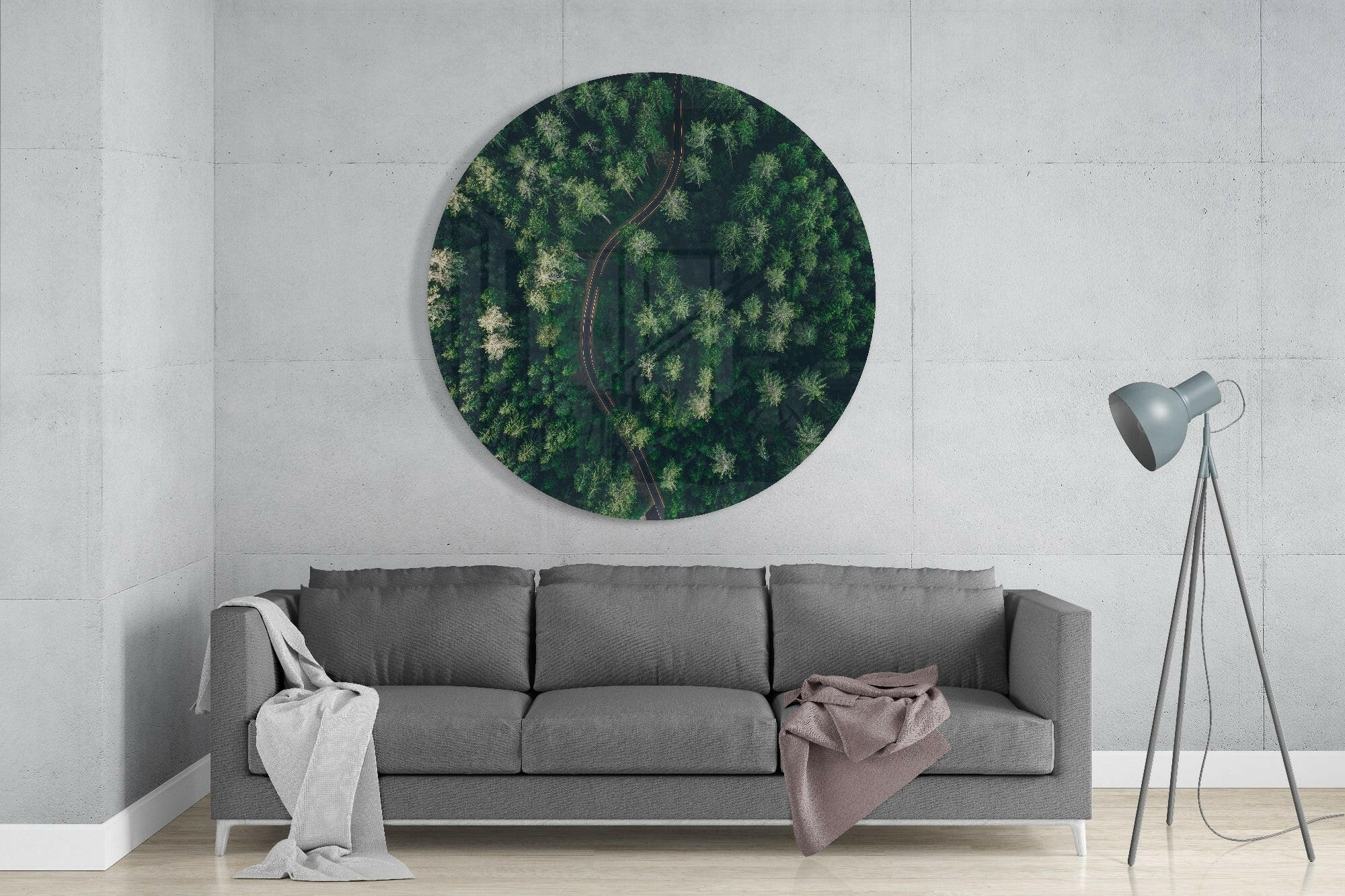 Green Forest Glass Wall Art.