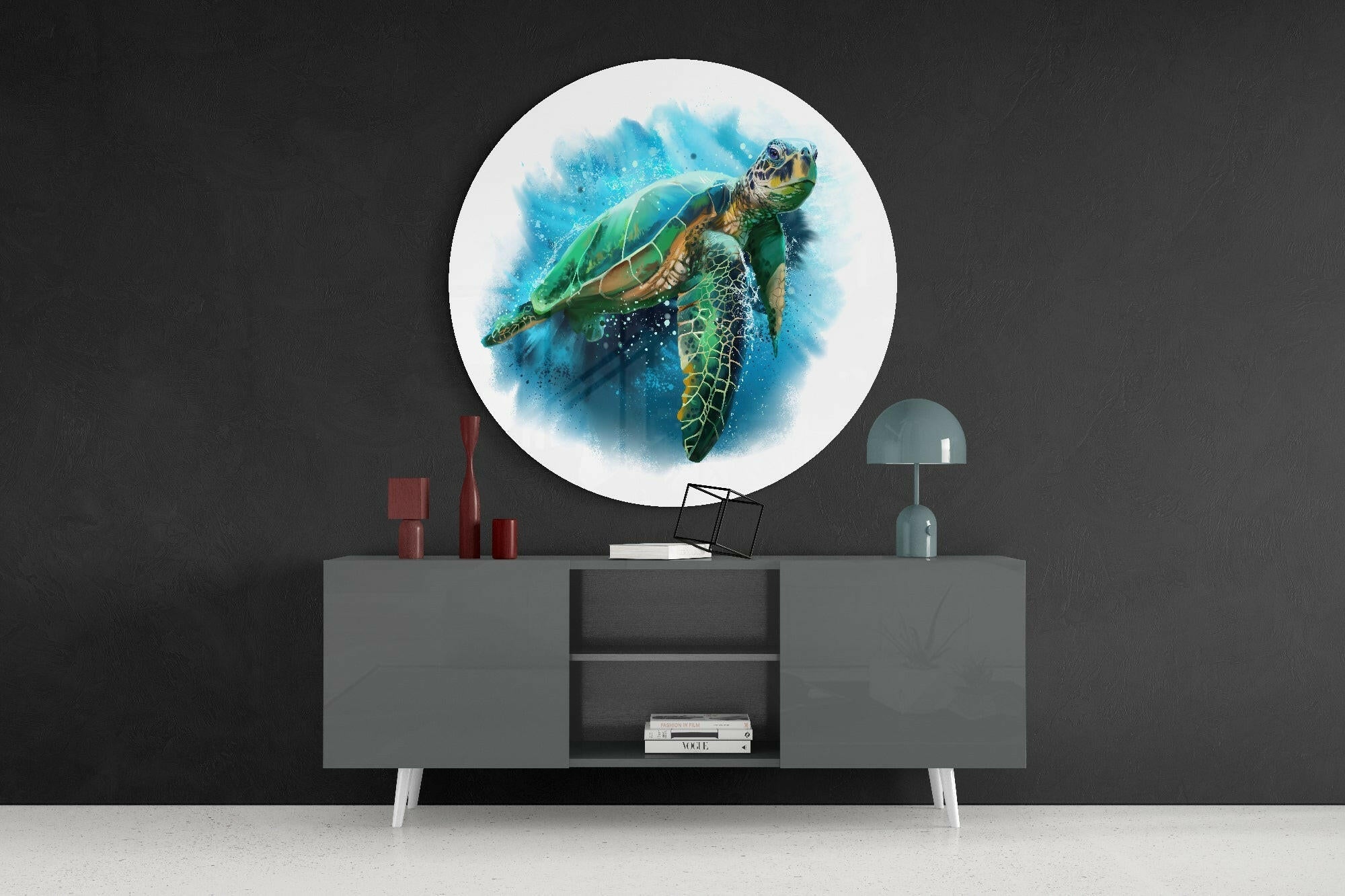 Caretta Caretta Glass Wall Art.