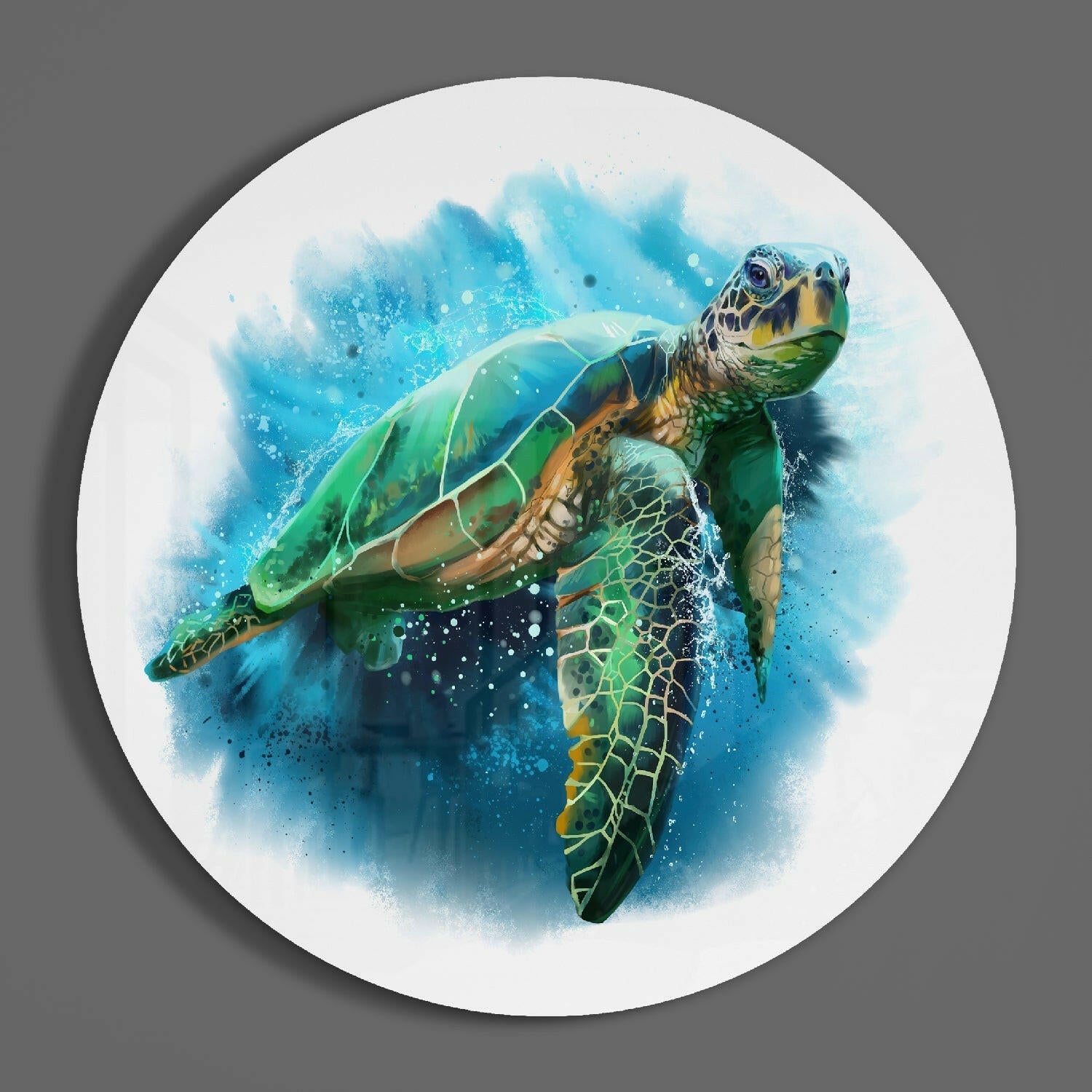 Caretta Caretta Glass Wall Art.