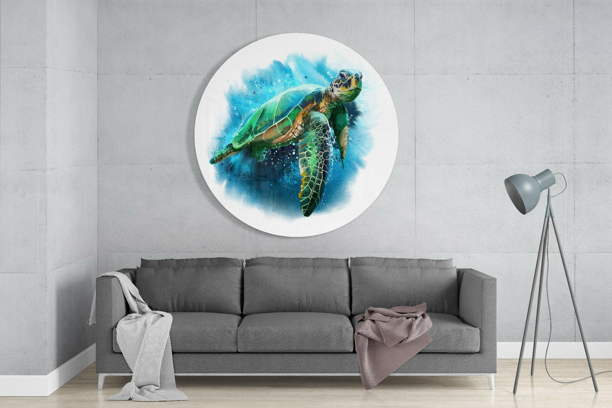 Caretta Caretta Glass Wall Art.