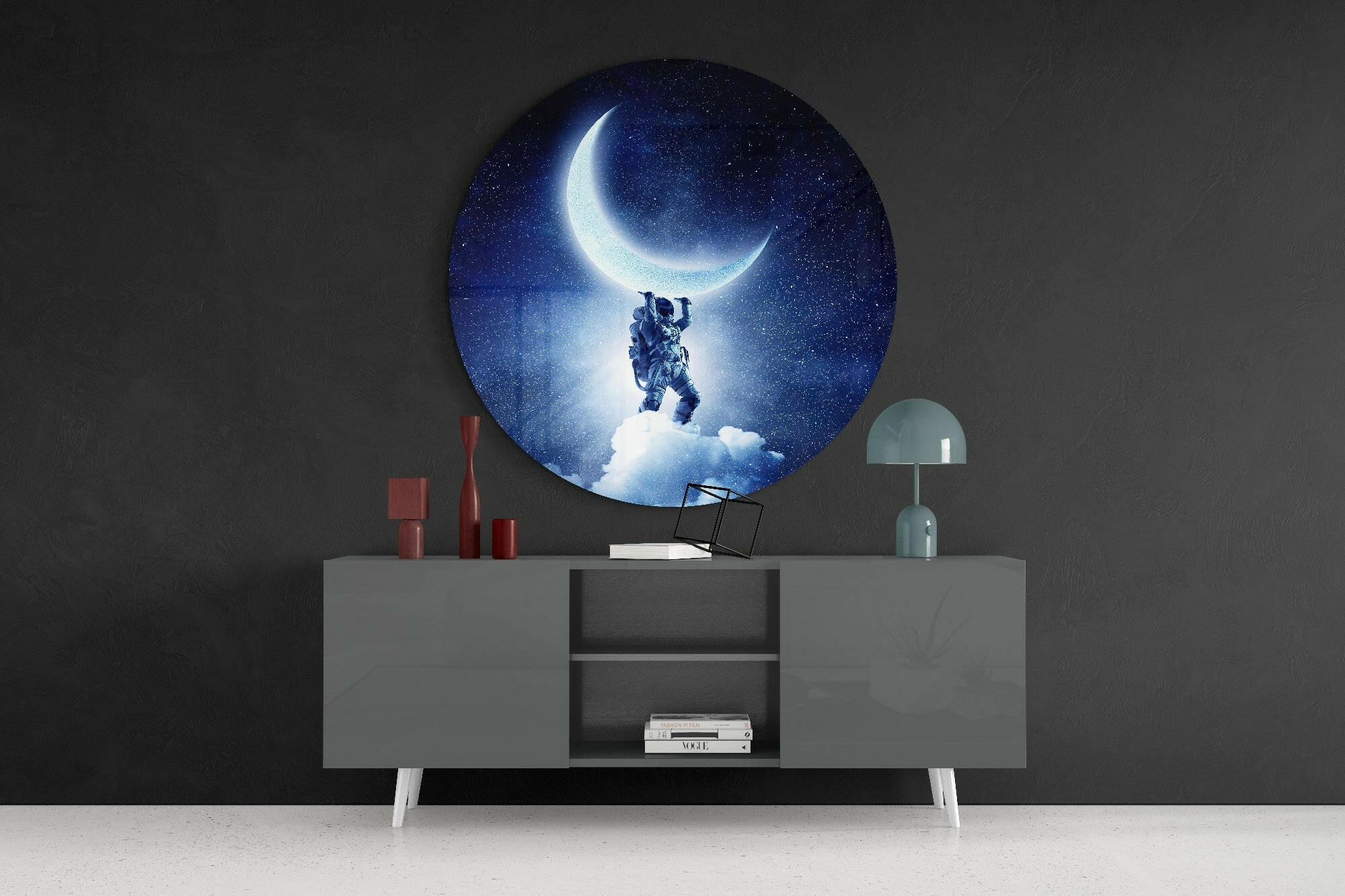 Moon Bearer Glass Wall Art.