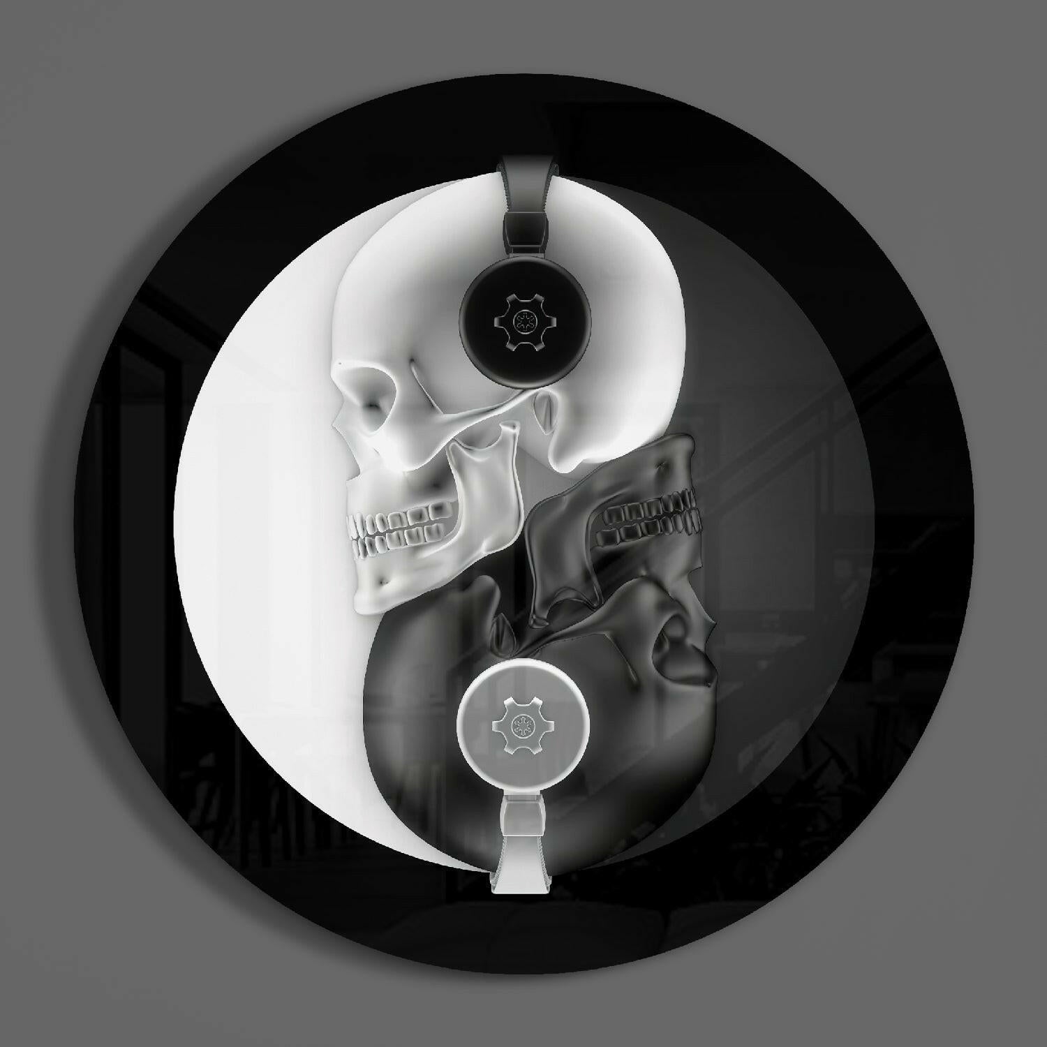 Black and White Glass Wall Art.