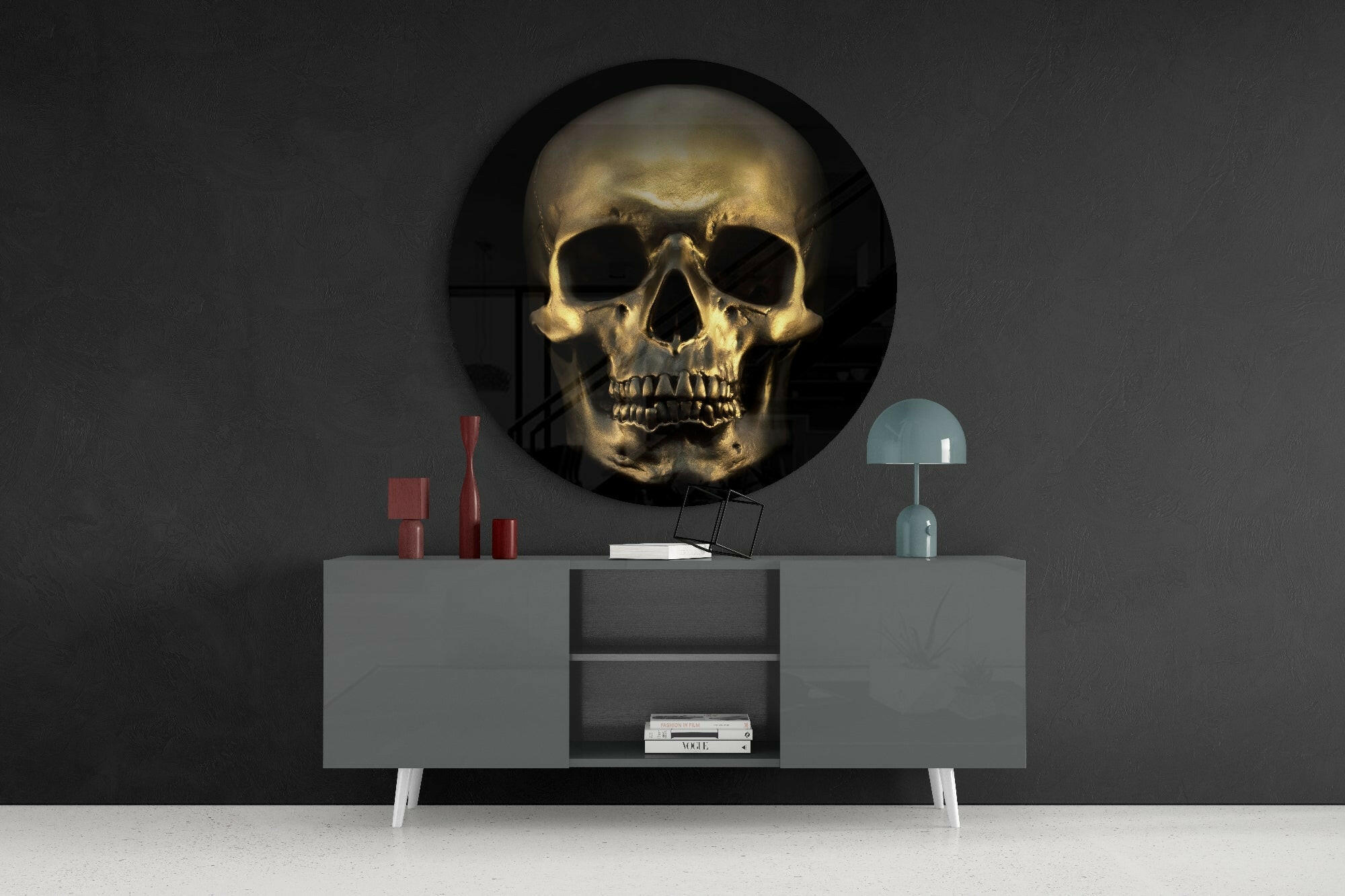 Skull Glass Wall Art.